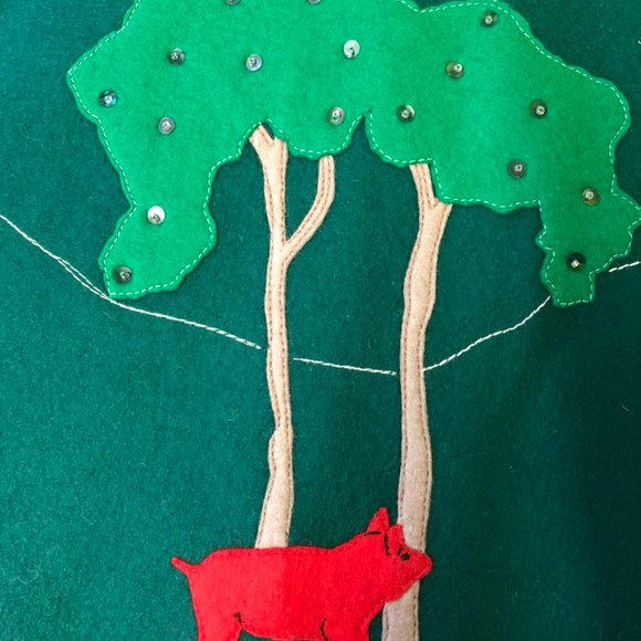 Real 50s wool felt circle skirt. Clean. Impeccable. - Picture 7 of 10